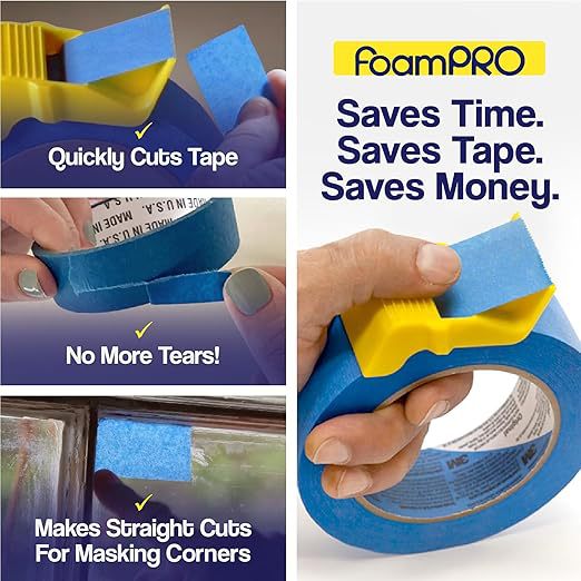 15 Pack Masking Tape Cutter Set (5 x 3 Sizes) Compact Clip-On Dispenser for 1", 1.5" & 2" Rolls Painter's Tape DIY Tool - Image 4