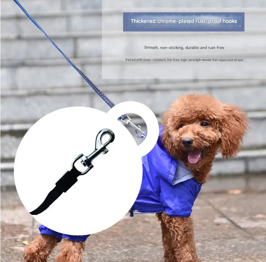 Dark Blue 3-in-1 Retractable Dog Leash with LED Flashlight and Waste Bag Dispenser 5m Nylon Lead for Dogs up to 20kg Essential Pet Walking Gear - Image 4
