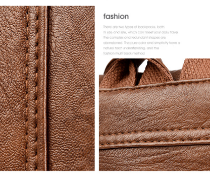 White Women's Anti-Theft Backpack Purse Soft Faux Leather Convertible Rucksack Shoulder Bag Large Capacity 31cm for Travel Work Daily Use - Image 3