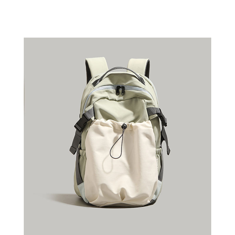 Green Minimalist Laptop Backpack Large Capacity 43cm for Men and Women - Unisex Casual School Bag for Uni and Work
