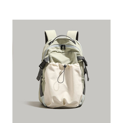 Green Minimalist Laptop Backpack Large Capacity 43cm for Men and Women - Unisex Casual School Bag for Uni and Work