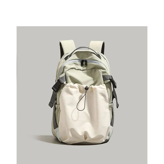 Green Minimalist Laptop Backpack Large Capacity 43cm for Men and Women - Unisex Casual School Bag for Uni and Work