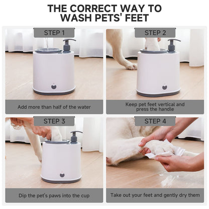 Blue Electric Pet Paw Cleaner Automatic Dog Foot Washer Cup with Built-in Soap Dispenser Soft Silicone Massage Bristles for Small Dogs & Cats - Image 4