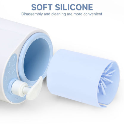 Blue Electric Pet Paw Cleaner Automatic Dog Foot Washer Cup with Built-in Soap Dispenser Soft Silicone Massage Bristles for Small Dogs & Cats - Image 5