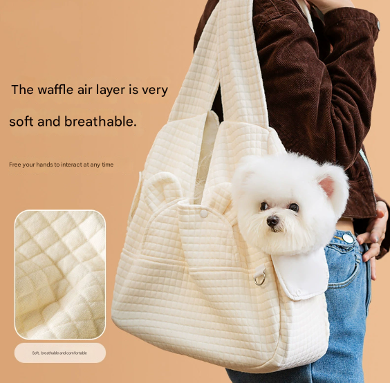 Small Pet Carrier Backpack Adjustable Cross-Back Sling Bag Hands-Free Front Chest Pack for Dogs & Cats up to 6kg - Image 4