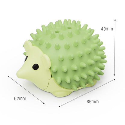 Blue 4 Pack Hedgehog Catnip Toys Self Grooming Face Scratcher & Teething Chew Toy Soft Rubber Interactive Play Set for Kittens - Image 2