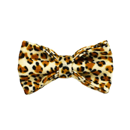 M Luxury 5 Piece Dog Harness and Collar Set Leopard Print with Leash Bow Tie & Waste Bag Holder Gold Metal Buckle Walking Gear - Image 4