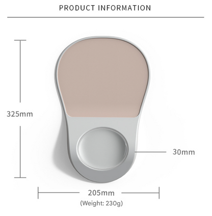 Light Grey Ergonomic Mouse Pad with Wrist Rest Support Soft Silicone Concave Groove Design 32.5cm Non-Slip Mat for Home Office & Gaming - Image 4