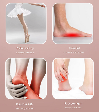 Pink Adjustable Foot Arch Trainer Toe Grip Exerciser Spring Resistance Strengthening Tool for Flat Feet & Ballet 29cm - Image 4