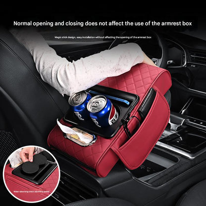 Premium Car Armrest Organizer & Comfort Pad(black) - Image 3