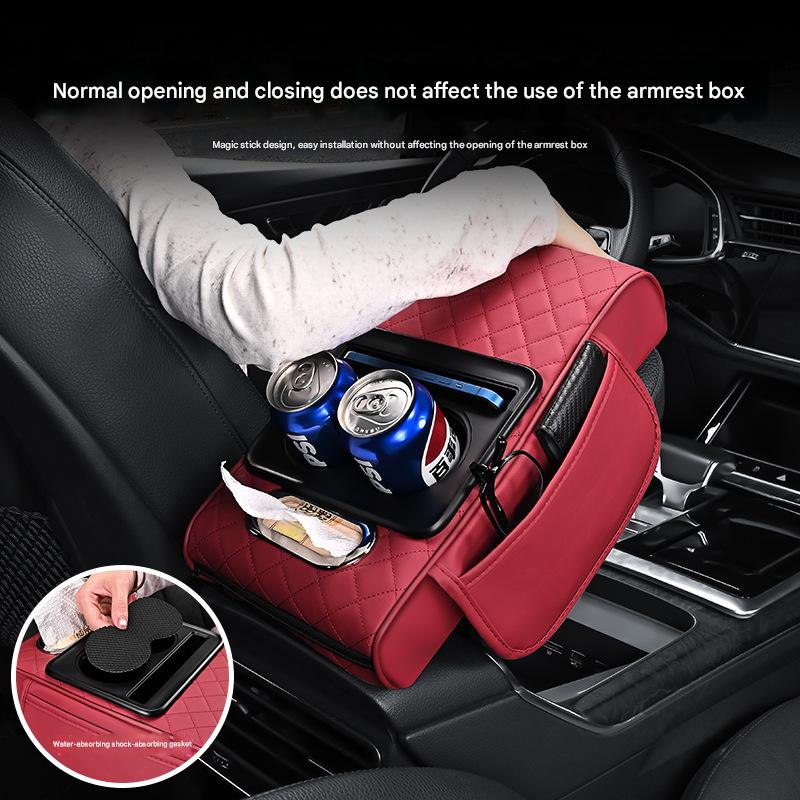 Premium Car Armrest Organizer & Comfort Pad(grey) - Image 3