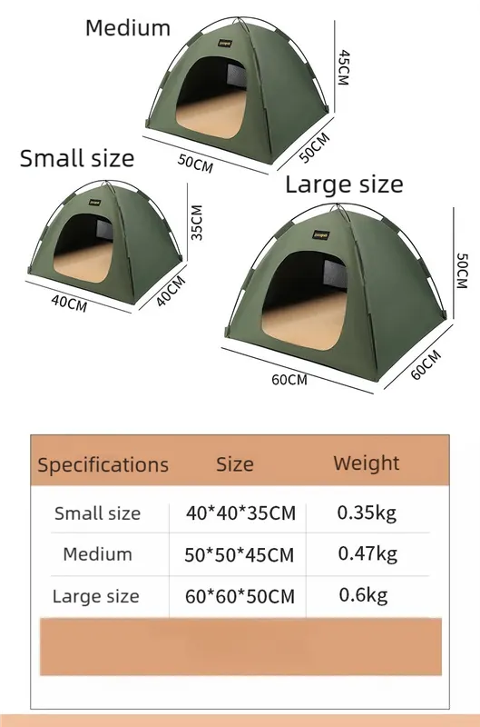 Medium Pet Tent for Cats & Dogs(Grey) - Portable Comfort Shelter with Soft Cushion - Image 4