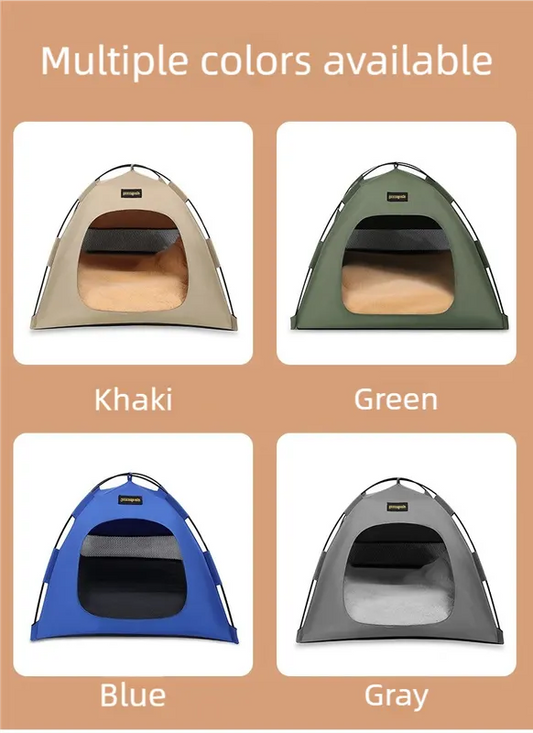 Small Size Pet Tent for Cats & Dogs(Grey) - Portable Comfort Shelter with Soft Cushion - Image 3