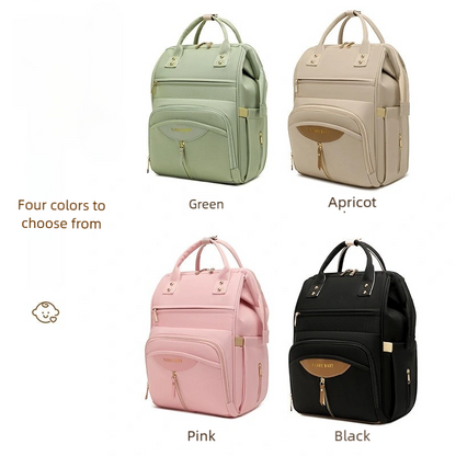 Multifunctional Diaper Bag Backpack(Black) - Large Capacity & Organized Storage for Baby Essentials - Image 3