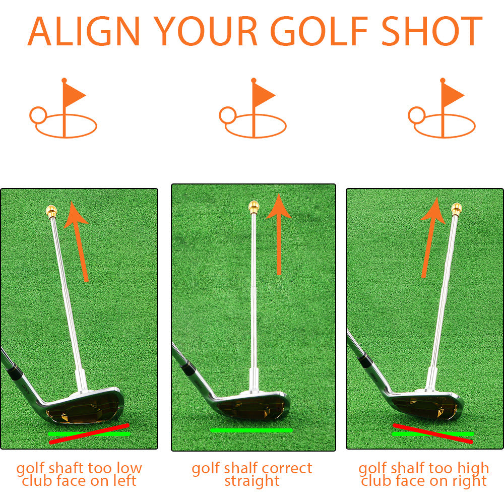 Golden Adjustable Magnetic Golf Club Face Alignment and Swing Trainer - Image 3