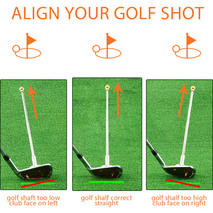 Golden Adjustable Magnetic Golf Club Face Alignment and Swing Trainer - Image 3