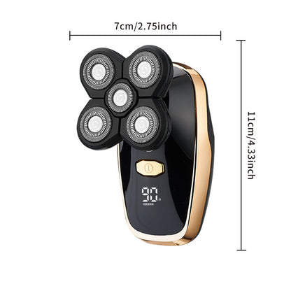 Black 5-in-1 Head Shaver & Grooming Kit - USB Charge - Image 5