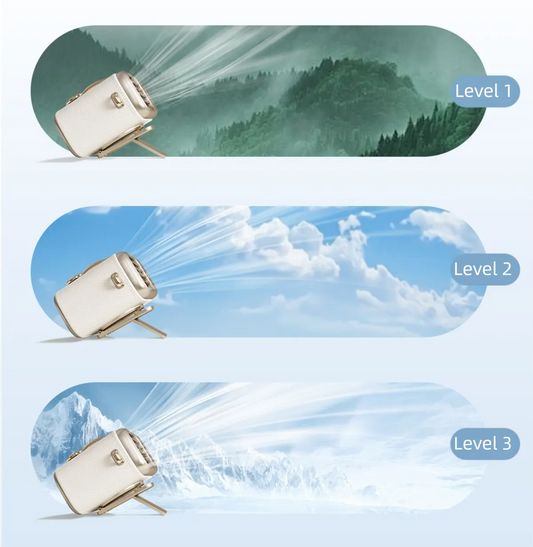 Brown Portable Fan for Outdoor, Waist Clip, and Desktop Cooling - Image 5
