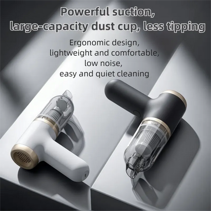 Black Portable 2-in-1 Cordless Vacuum Duster Kit with 2 Attachments - Image 2