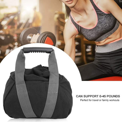 Black Portable Fitness Kettlebell Sandbag - Image 3