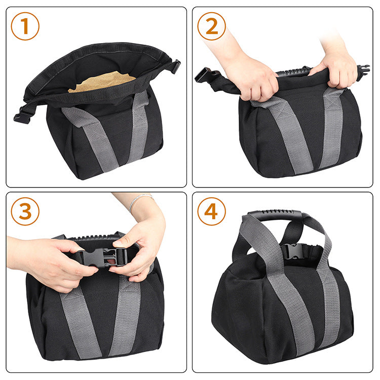 Black Portable Fitness Kettlebell Sandbag - Image 4