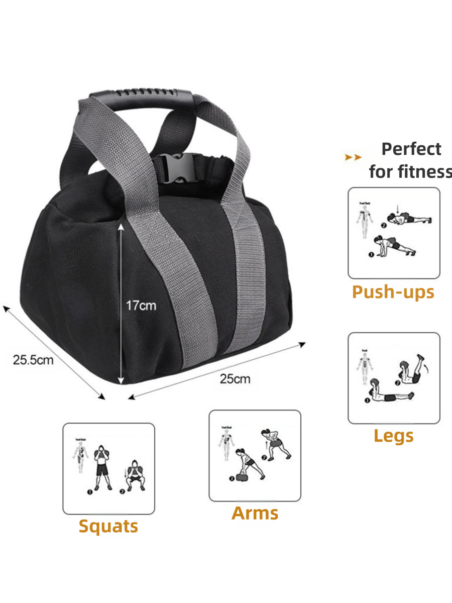 Black Portable Fitness Kettlebell Sandbag - Image 5