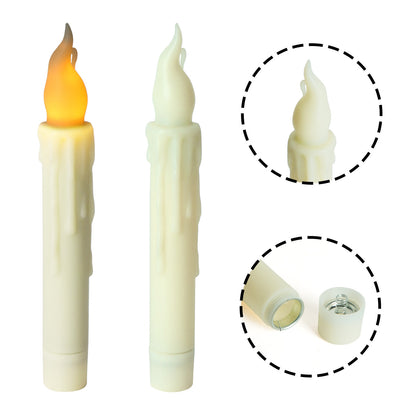 20-Pack LED Taper Candles, Remote, Hooks, & Line - Image 4