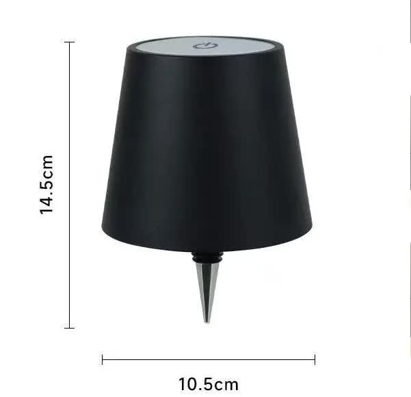 Black Cordless Tri-Color Wine Bottle LED Lamp - Image 4
