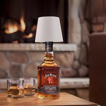 Blue Cordless Tri-Color Wine Bottle LED Lamp - Image 3