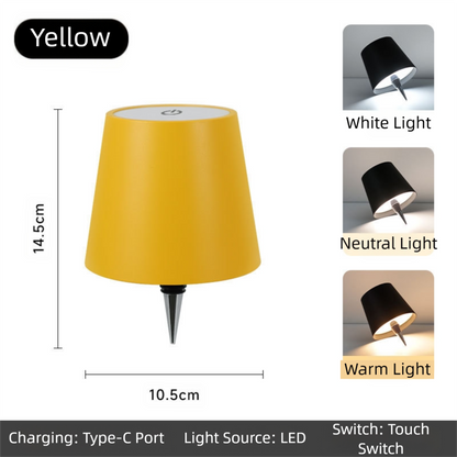 Yellow Cordless Tri-Color Wine Bottle LED Lamp - Image 5