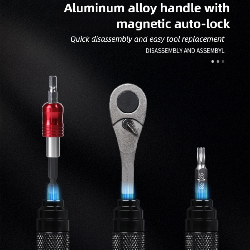 Compact Bicycle Ratchet Tool Kit With Tire Patch & Titanium Mini Pump - Image 3
