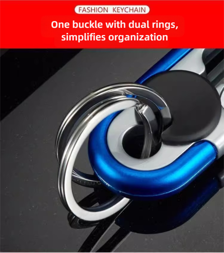 3pc Black Durable Zinc Alloy Carabiner Keychain – Secure Twist Lock & Dual Key Rings - Image 3