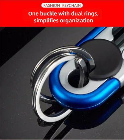 3pc Black Durable Zinc Alloy Carabiner Keychain – Secure Twist Lock & Dual Key Rings - Image 3