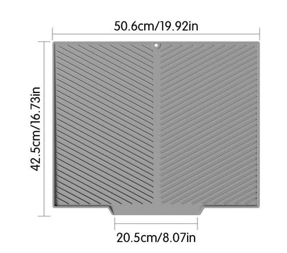 2PC White Multi-Use Drain Mat (51x43 cm) – Non-Slip Heat Protection for Dish Drying & Prep  - Image 5