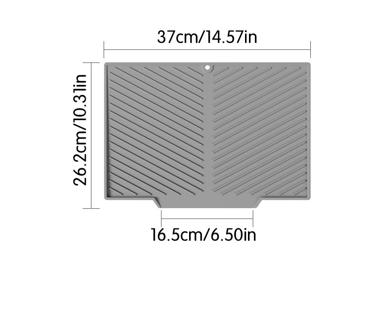 2PC White Multi-Use Drain Mat (37x27 cm) – Non-Slip Heat Protection for Dish Drying & Prep - Image 5
