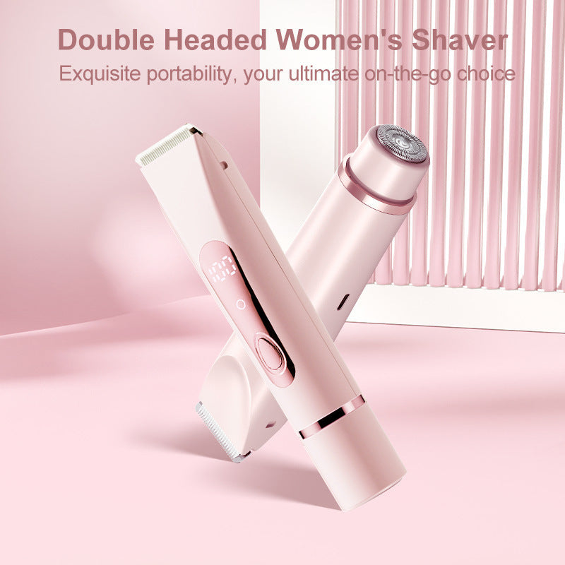 Pink Lectric Bikini Trimmer for Women, 1 Set Rechargeable 2 in 1 Body & FacialHair Removal - Image 2