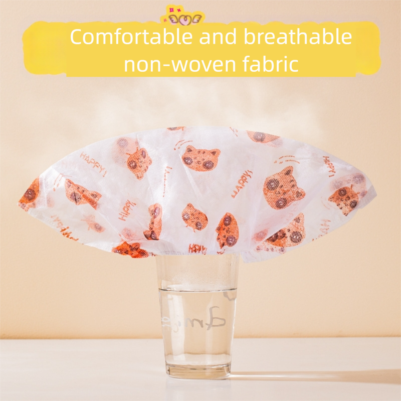 50 Pieces Thickened Non-Woven Disposable Shoe Covers (Orange Bear) – Universal Fit (EU Size 34-45) for Guests & Floor Protection - Image 3