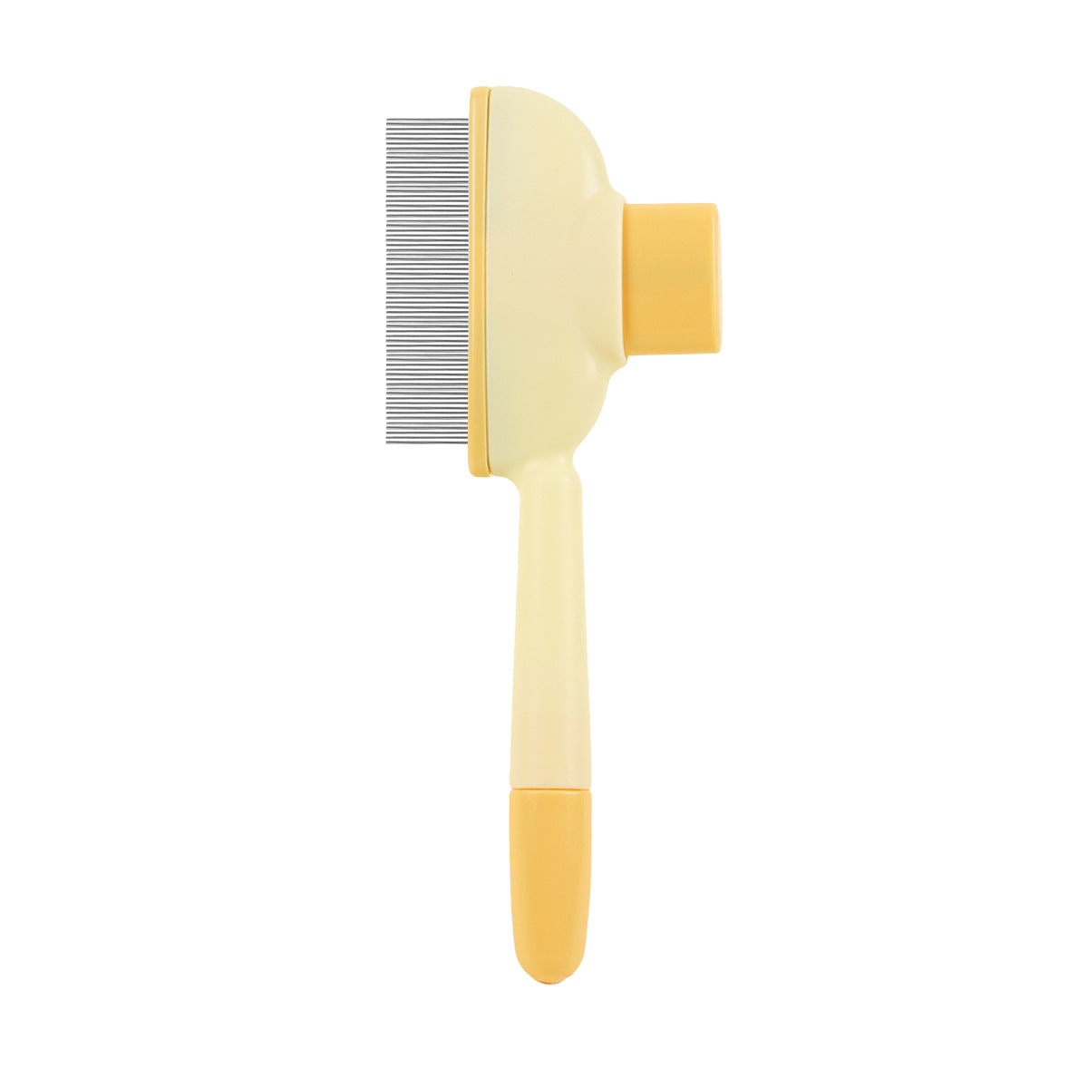 4-Pack Self-Cleaning Pet Brush Set – Stainless Steel Deshedding Slicker Combs (2 Long Pin & 2 Dual Pin) in Green & Yellow Tones - Image 2