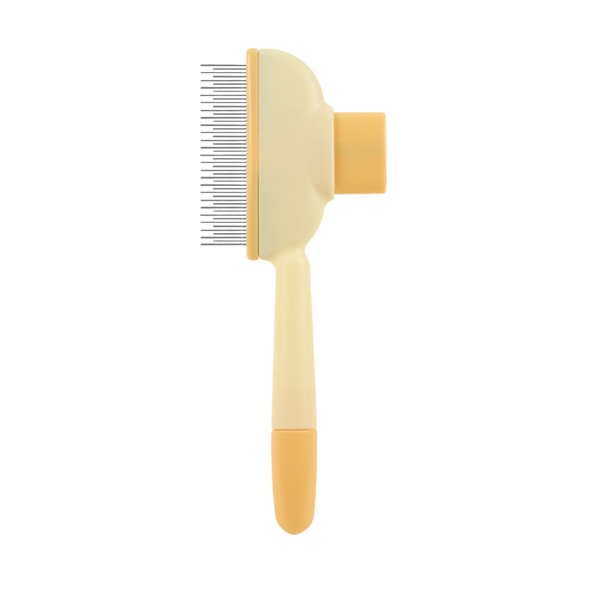 4-Pack Self-Cleaning Pet Brush Set – Stainless Steel Deshedding Slicker Combs (2 Long Pin & 2 Dual Pin) in Green & Yellow Tones - Image 4
