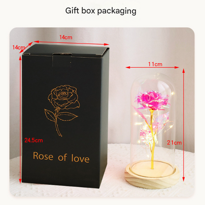 LED Eternal Red Rose in Glass Dome – Anniversary Flower Gift for Her, Mom, or Girlfriend - Image 2
