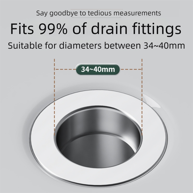 2-Pack Pop-Up Sink Stopper with Hair Catcher – Standard (34-40mm) Drain Filter,Basin Drain Filter Upgrade - Image 3