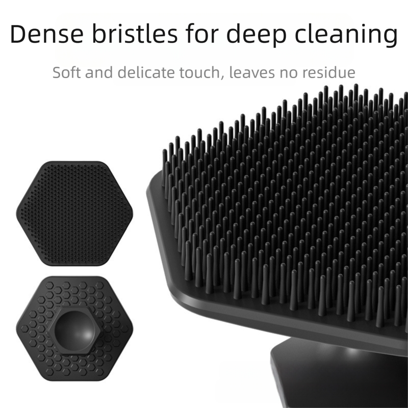 4-Pack Silicone Face Scrubber & Gentle Exfoliator – Antimicrobial Facial Cleansing, Multi-Color Brush Set - Image 5