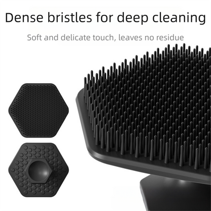 4-Pack Silicone Face Scrubber & Gentle Exfoliator – Antimicrobial Facial Cleansing, Multi-Color Brush Set - Image 5