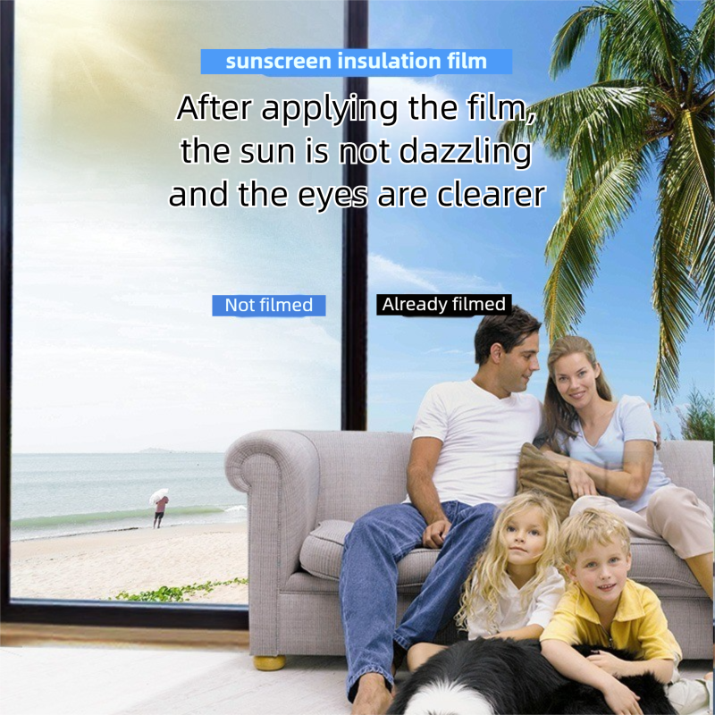 Premium 6-Layer Aurora Blue Window Film for Home/Office – Reflective One-Way Privacy, 50cm x 2m One Roll, UPF 50+ UV Block,With Full Install Tools - Image 2