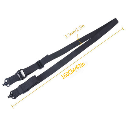 Black Quick-Adjust MS4 Tactical Sling System - Single/Two-Point Conversion Kit for Outdoor Gear  - Image 2