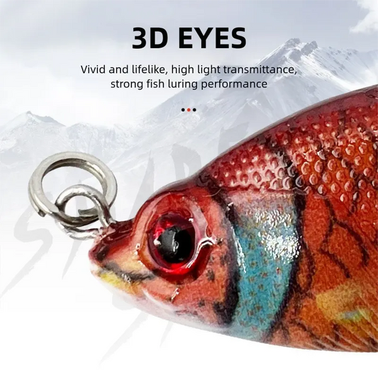 5-Pack 2" Lifelike Jointed Swimbaits for Crappie Bass Trout, , Swimbait for Relax Family Fishing - Image 3