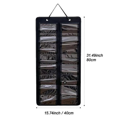 16 Slot Black Felt Hanging Sunglass Organizer(40 * 80 CM) – Foldable Wall Mount Eyewear Storage Rack - Image 2