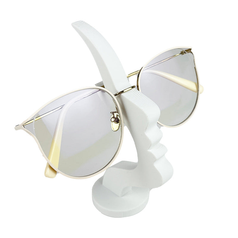 3-Pack White Abstract Face Eyewear Stand – Sculptural Desk & Nightstand Display (13.7 * 5CM) - Image 2