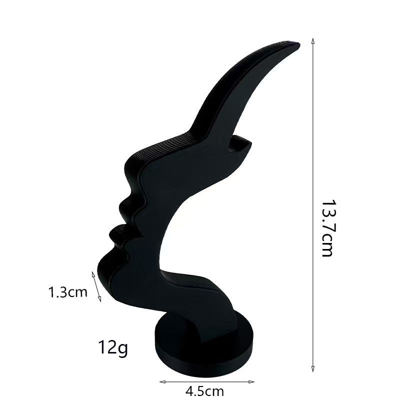 3-Pack White Abstract Face Eyewear Stand – Sculptural Desk & Nightstand Display (13.7 * 5CM) - Image 3