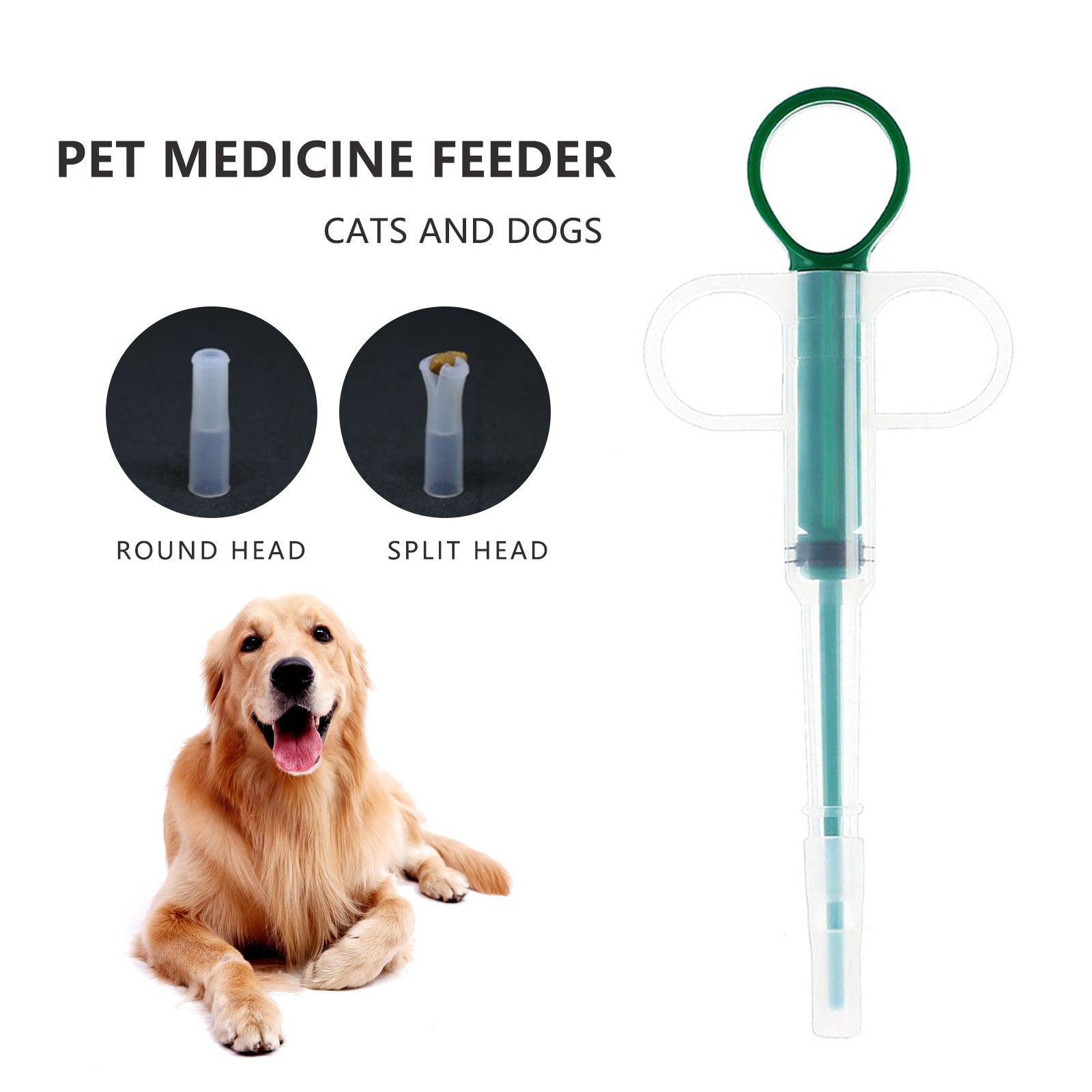 5-Pack 160mm Green Pet Pill Shooter – Soft Silicone Tip Feeder for Cats Dogs - Image 4